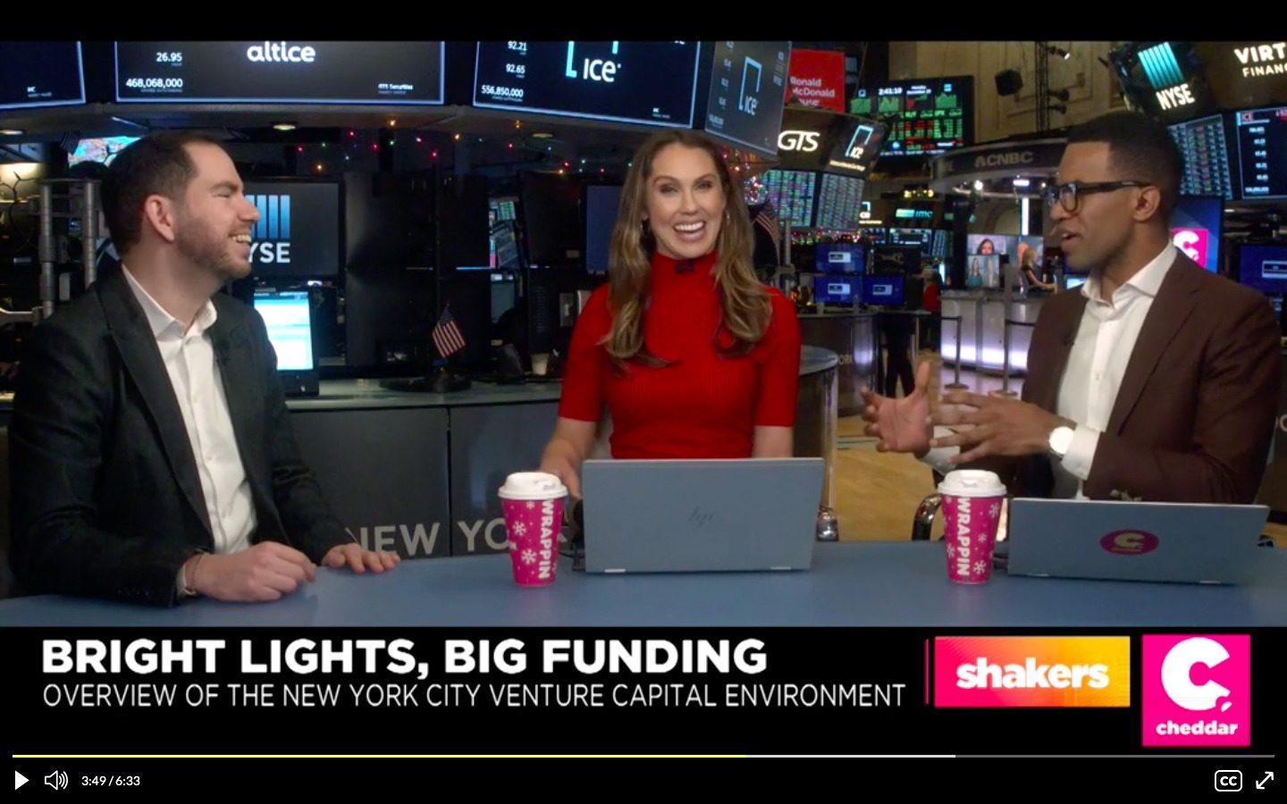 Lylan Masterman on Cheddar TV discussing NYC venture capital at the NYSE